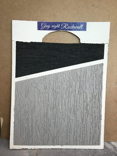 Grey Night Rockwall – Vertical Grain & Stucco Swirl Texture