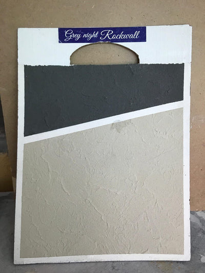 Grey Night Rockwall – Vertical Grain & Stucco Swirl Texture