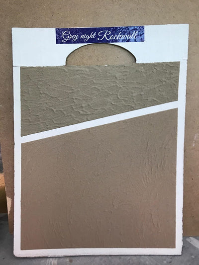 Grey Night Rockwall – Vertical Grain & Stucco Swirl Texture